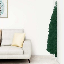 Slim Artificial Half Christmas Tree with Stand Green 5 ft