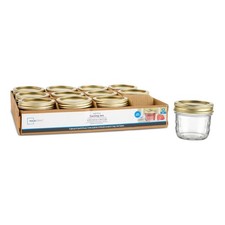 8 oz Mason Jars, Wide Mouth Half Pint Canning Jars with Lids and Rings, 12-Pack