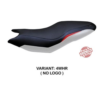 Seat saddle cover Gines White - Red () TPZ TRIUMPH TRIDENT 660 2021 2022 19h