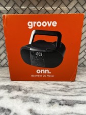 CD Player Boombox Portable Radio Onn Groove Digital FM CD-R/RW AC/DC Power Adapt