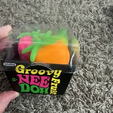 Schylling Nee Doh Groovy Fruit Squishy Fidget Toy Needoh Squish Rare New Sealed