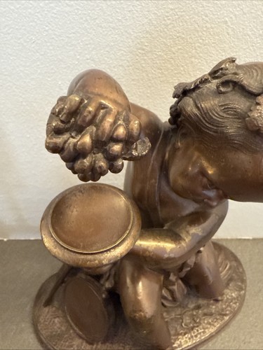 Bronzestatue junger Bacchus Skulptur, Gott des Weines, Ende 19. Jahrhundert - Bild 11 von 16