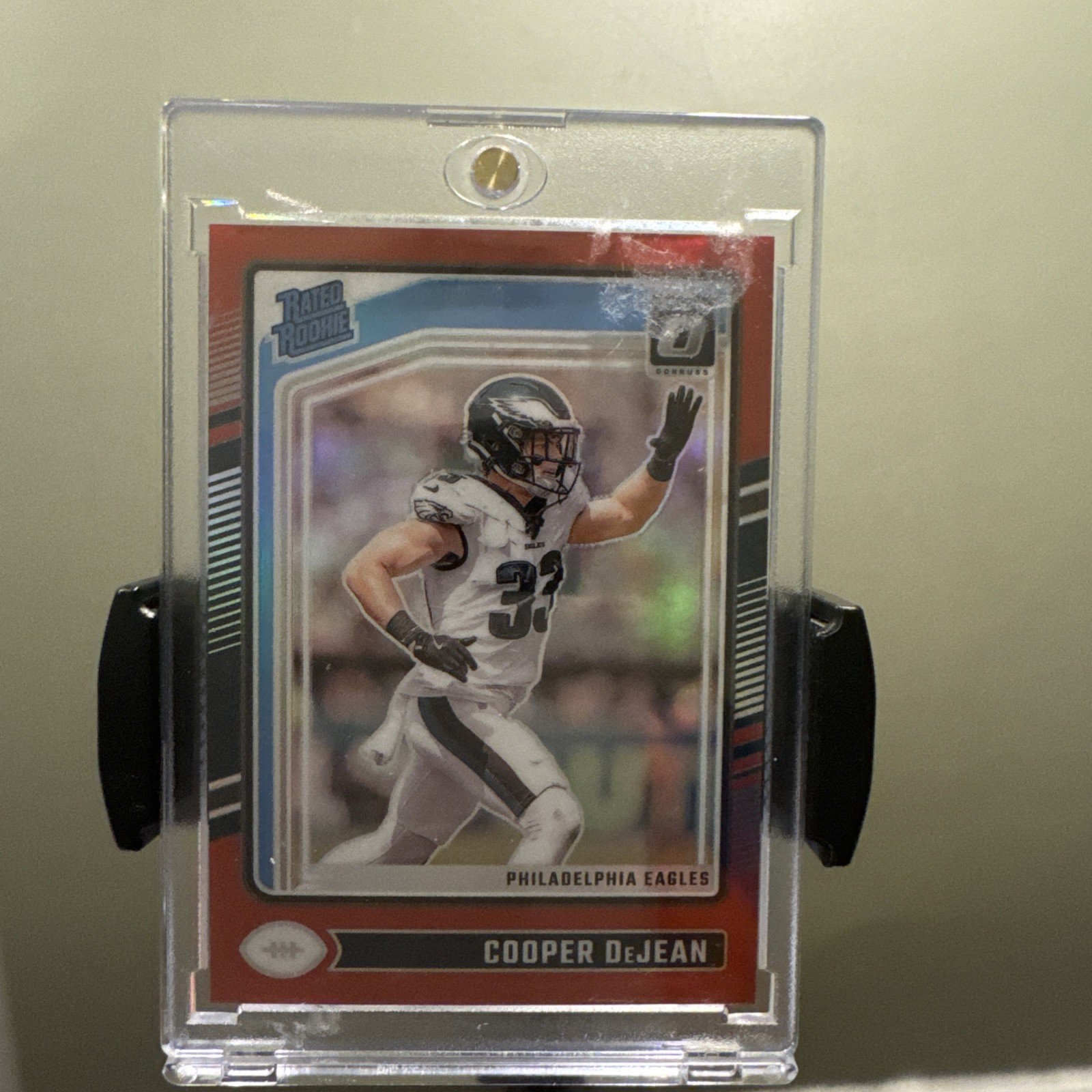 2024 Panini Donruss Optic Cooper DeJean RC Red #221 17/125 Rated Rookie Eagles