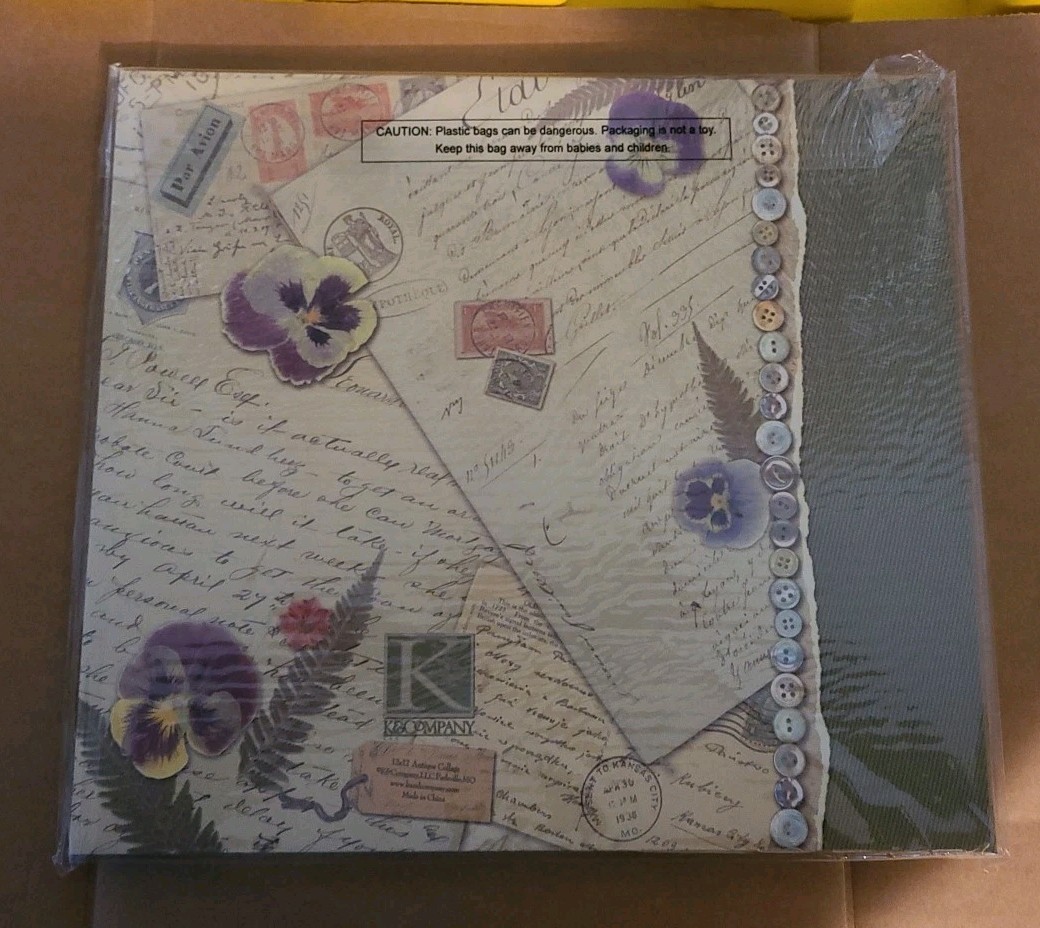 K & Company Scrapbook Album 12x12 & Life's Journey Stamps Lot 