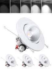 TORCHSTAR 6 Inch LED Gimbal Retrofit Recessed Light Dimmable, 5000K Daylight,...