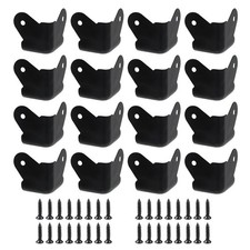 16PCS Heavy Duty Metal Speaker Corner Guards Black for Amplifier Cabinets Kit