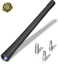 Universal 17.5cm Flexible Car Antenna Mast with M4, M5, M6 Thread Adapters