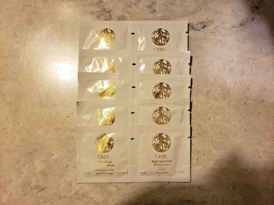 Oribe Daily Ritual Face Cleanser And Night Ceremony Face Cream 10 Sample Packets
