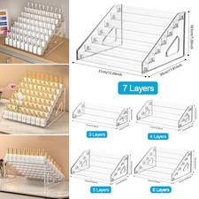 3-7Tier Clear Acrylic Collector Card Display Stand Rack Shelf For Trading Cards