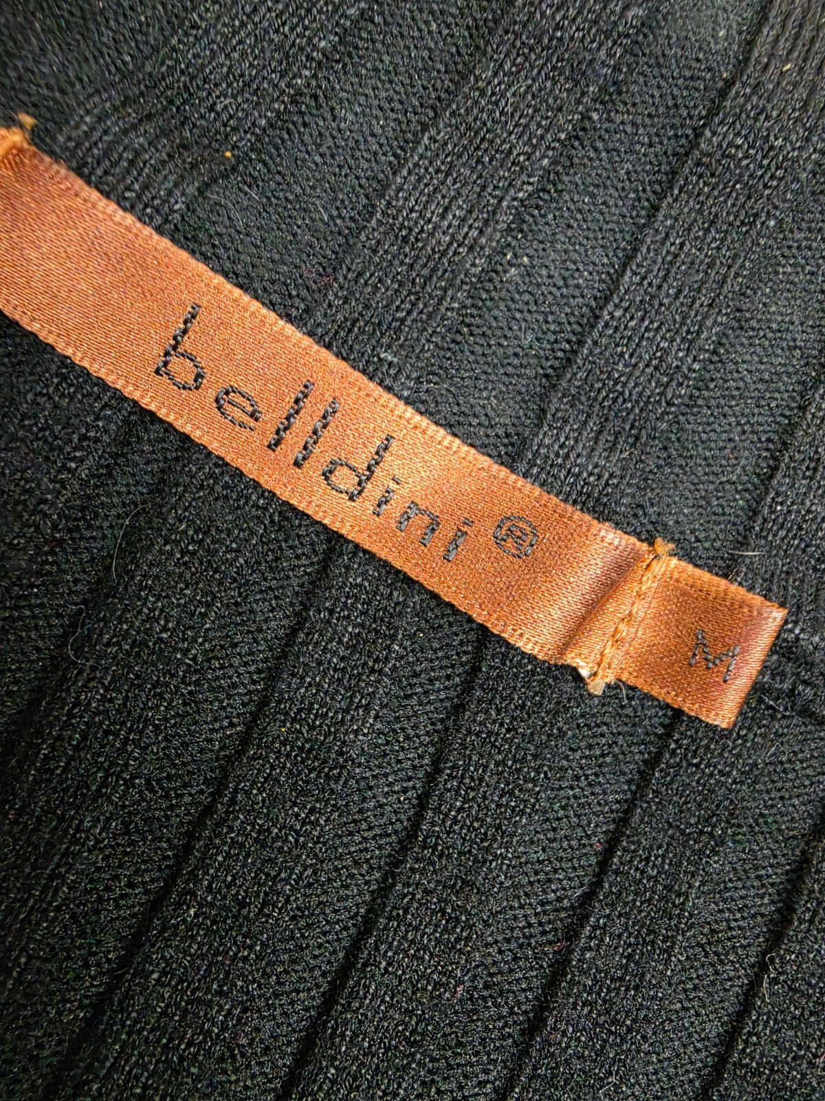 Y2K 90s Belldimi Black Ribbed Cardigan Sweater Me… - image 3