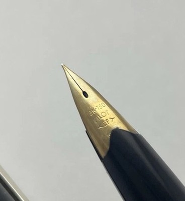 Vintage Pilot Elite Pocket Fountain Pen 18K EF Nib Black Japan Smooth Writing