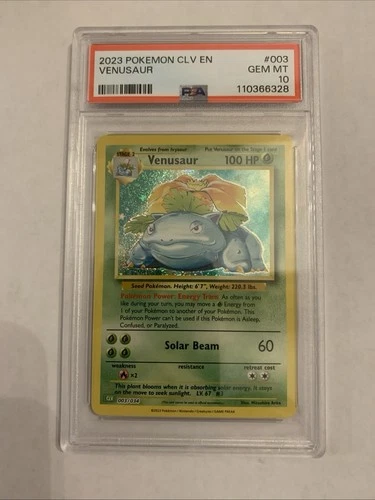 Pokemon Venusaur 003/034 CLV Classic Holo PSA 10
