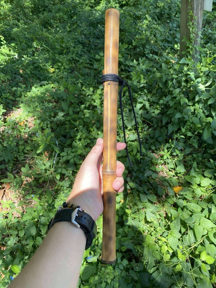 Flauta nativa americana de caña hecha a mano Lumbee afinada a la llave de un menor Foto 2 de 3