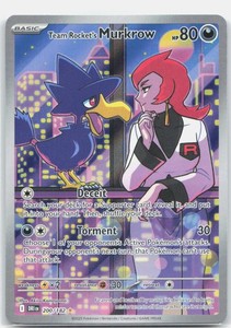 Team Rocket's Murkrow 200/182 Destined Rivals Illustration Rare