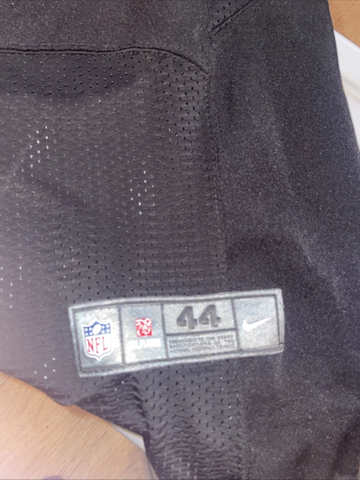 Camiseta negra Peyton Manning Broncos 4 estrellas logotipo del capitán Foto 4 de 4