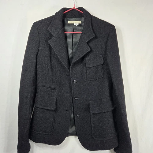 Blazer donna lana Balenciaga Paris cappotto manica lunga taglia 40