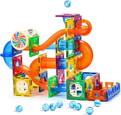 85PCS Marble Run Magnetic Tiles STEM Building Blocks Educational Toy Ages 5+