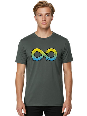 Melting-Infinity Mens Graphic Tee, 100% Cotton, Casual Summer Wear