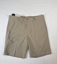 Greg Norman Tan/Beige Performance Stretch Golf Shorts Flat Front Mens 38 NWT