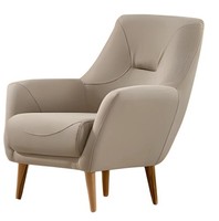 Beiger Stoffsessel Modern Und ZeitgenöSsisch Mit Holzrahmen