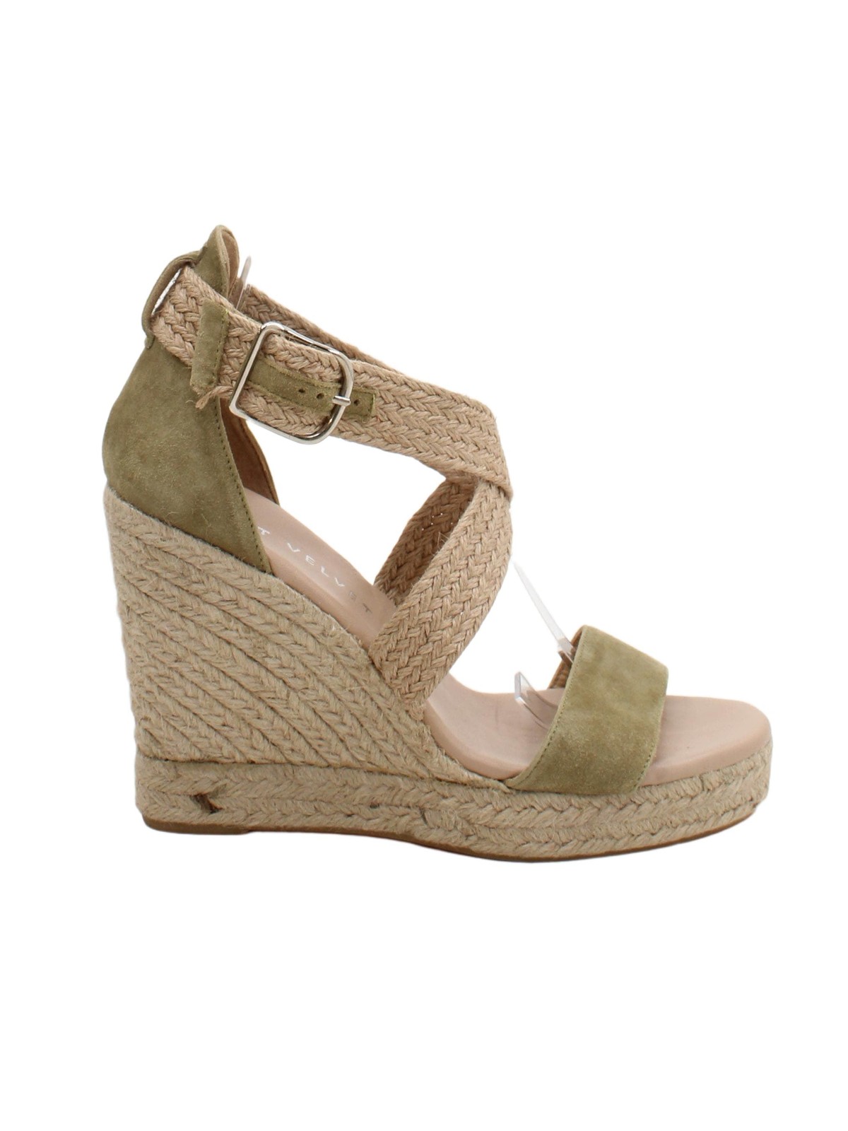 Sandalias de terciopelo para mujer UK 5 de gamuza verde con otras alpargatas como nuevas
