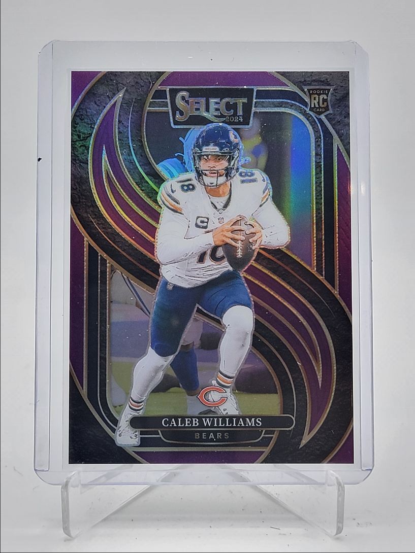 CALEB WILLIAMS 2024 SELECT PREMIER LEVEL ROOKIE PURPLE PRIZM RC /75 Q6387