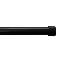 66 In. - 120 In. Adjustable Single Curtain Rod 3/4 In. Dia. in Matte Black with