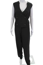 MYNT 1792 Womens Sleeveless High Rise Slim Leg Jumpsuit Black Size 18 Wide