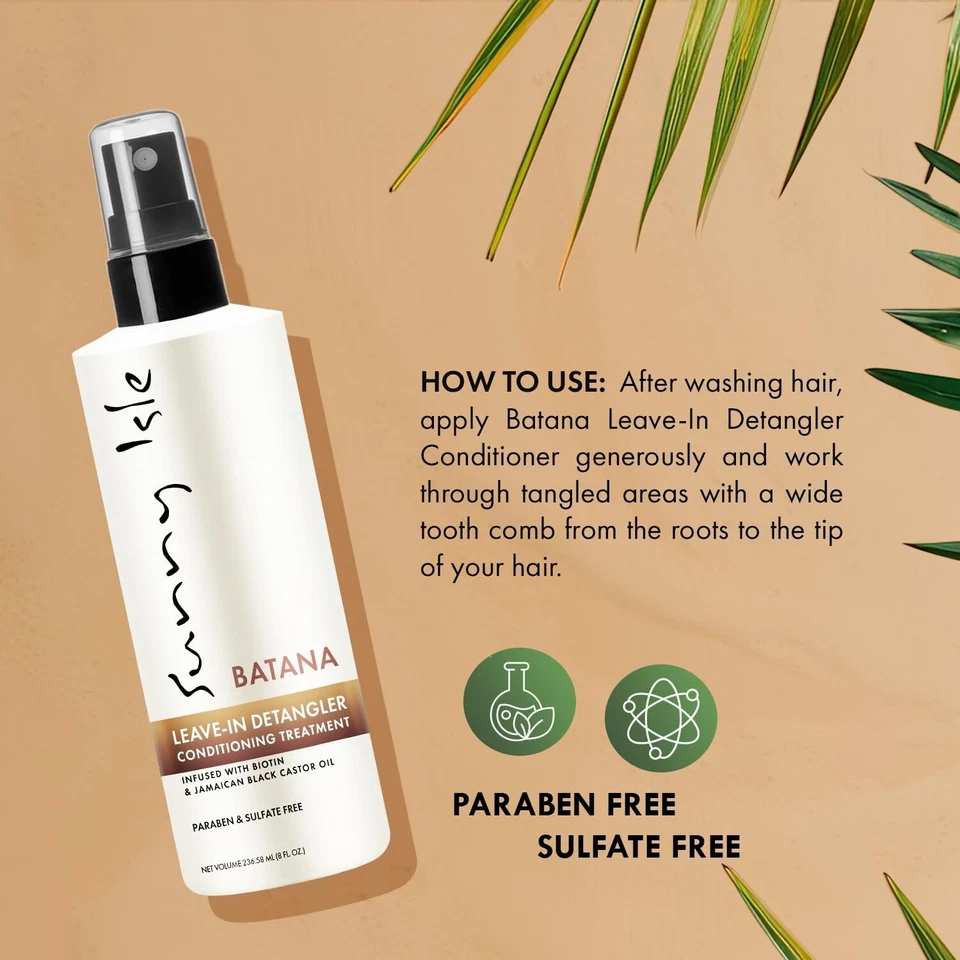 Sunny Isle Batana Leave-In Conditioner Detangler 8oz - Image 3 of 4