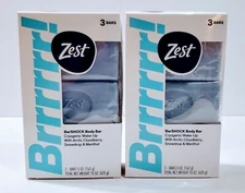 Lot X2 Zest Brrrrrr! Bar SHOCK Body Bars Cryogenic Wake-Up w/ Snowdrop & Menthol