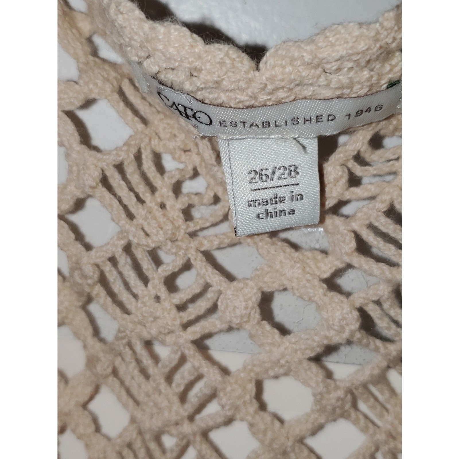 Cato Women's Plus Sized Granny Square Crocheted Vest Cottage Core Hippie 26/28 eBay