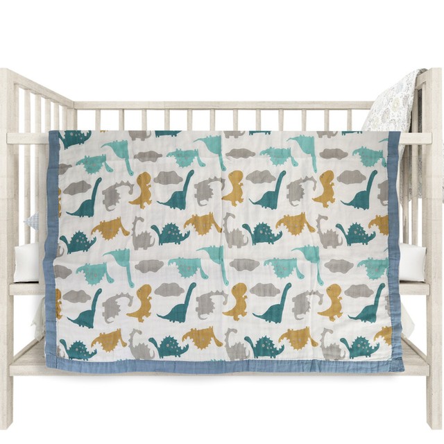 Flamingo Baby Blanket Bamboo Muslin Stroller Oversized 47 X 2