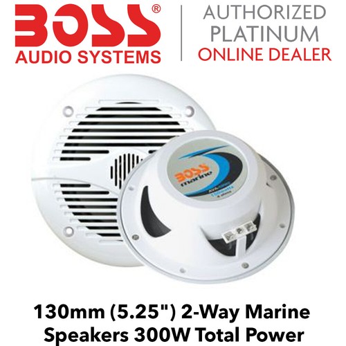 Boss Audio Systems MR50 13cm 2Way 300W Marine/ Waterproof White Boat