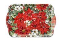 "Tablett Snack-Tray\"Poinsettia A.O.\"Nostalgie*13X21Cm Weihnachtsstern Christrose"