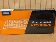 Royal Kludge Game Keyboard Mechanical Tri-Mode Blue Switch Wireless White RK61