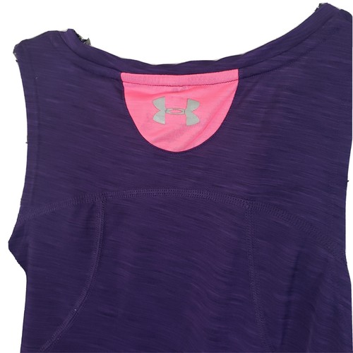 Canotta donna Under Armour viola media HeatGear scollo a scoop - Foto 4 di 7