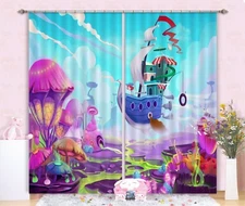 3D Sky Cloud Ocean ZHUA2554 Photo Curtain Window Blockout Fabric Amy 2023