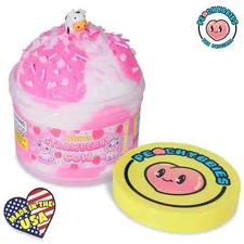 Peachybbies Strawberry Cow Cloud Slime - Made in USA Premium 100% Authentic 7...