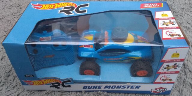 Hot Wheels RC Dune Monster Car Buggy Blue Radio Remote Control 40MHz Bladez Toyz