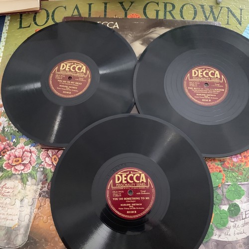 Marlene Dietrich - 3 -78 RPM Set - Decca 115 Falling in Love Again - Excellent - Picture 9 of 10