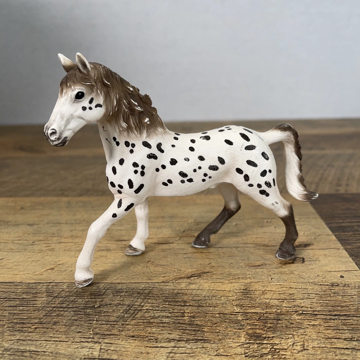 Schleich Made In Tunisia D-73527 Horse Figure White & Brow Spots