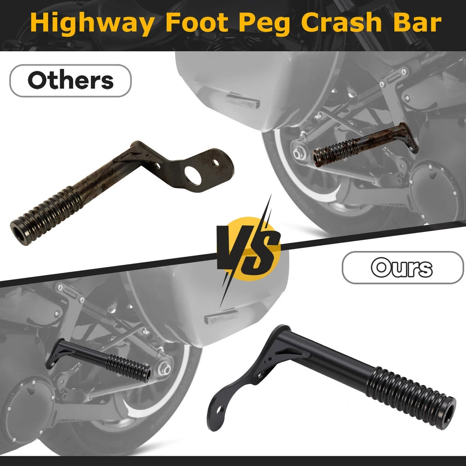 Barra de choque de clavija de pasajero trasero para Harley Street Bob FXBB Softail FXST 2018-2024 Foto 4 de 4