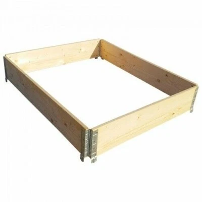 GARMIX Palettenrahmen Aufsatzrahmen Hochbeet Gartenbeet Stapelrahmen 120x100x20 cm