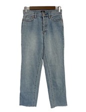 BDG Urban Outfitters Slim Straight Jeans Women's Size 26 Blue High Rise Raw Hem