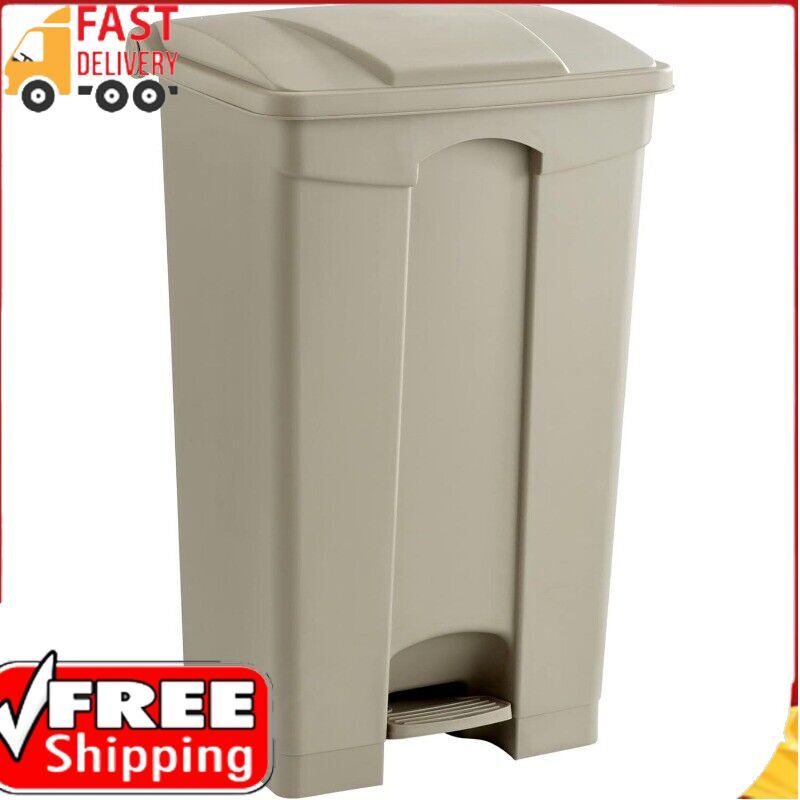 Safco Step-On Indoor Plastic Trash Can for Home & Commercial Use, 17/23 Gallon