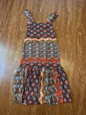 Anthropologie Corey Lynn Calderon Doriane Midi Dress XS Abstract Motif Square