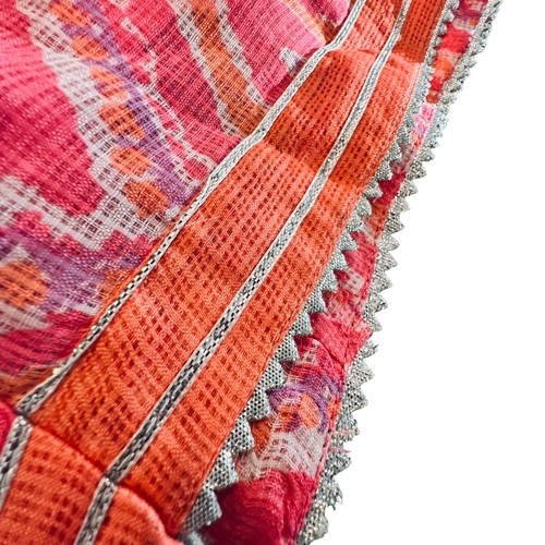 Girls Chevron Pleated Flared Maxi Skirt Sz 11/12 Years Elastic Waist Lined Pinks - Picture 12 of 13