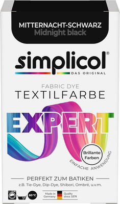 Simplicol Textilfarbe Expert Mitternacht-Schwarz | Perfekt Zum Batiken Und Für K