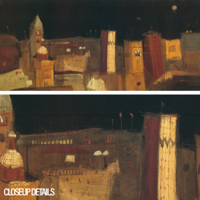 50W''x22H'' NOTTURNO by LUCA GIOVAGNOLI - CITY BUILDINGS SKYRISE CHOICES of CANVAS