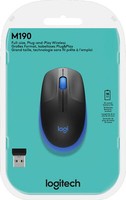 Logitech Maus M190 Optisch Wireless Kabellos 3 Tasten 1000 Dpi Blau 910-005907